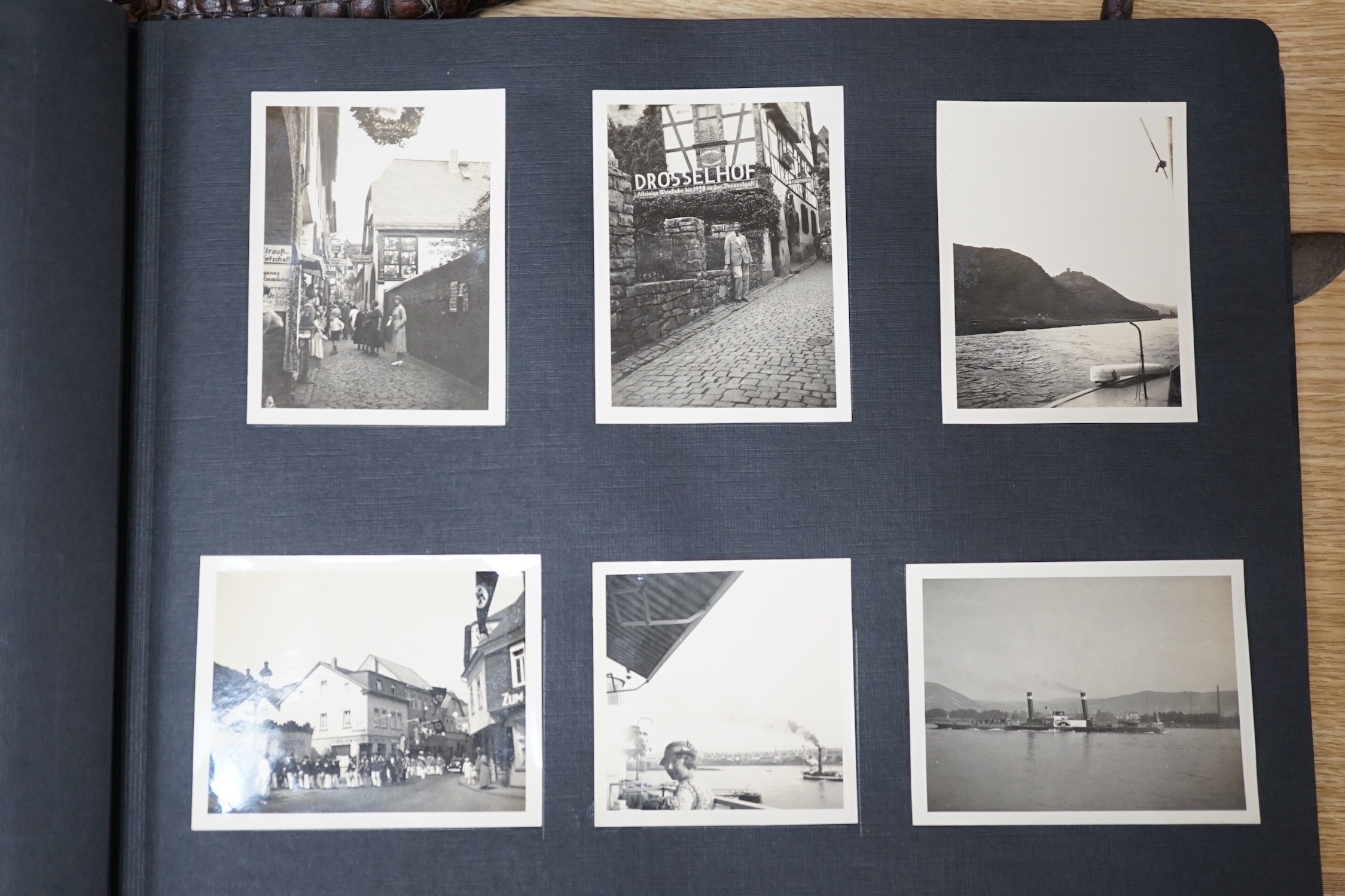 An English photograph album with photos of a holiday to Germany in August 1936.